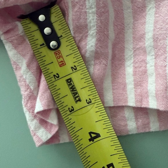 J.Crew Striped Linen Blend Shorts - Pink and White Stripes Size 2 - Picture 5 of 8